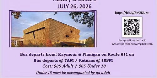 Bus ride to the National Museum of African American History