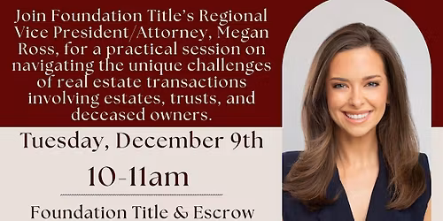 Class on Estate and Signatory Issues - Franklin