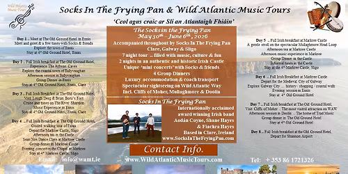 Socks in the Frying Pan Tour May 30 - June 6 , 2026 
