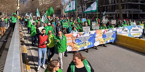 12\/05 | CSC-ACV BXL : D\u00e9part group\u00e9 \/ Samen naar de betoging