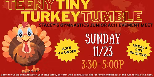 Teeny Tiny Turkey Tumble Achievement Meet