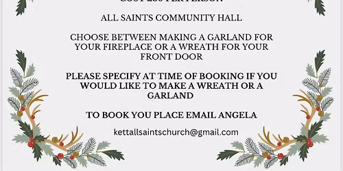Fully Booked -Christmas Garland or Wreath Making