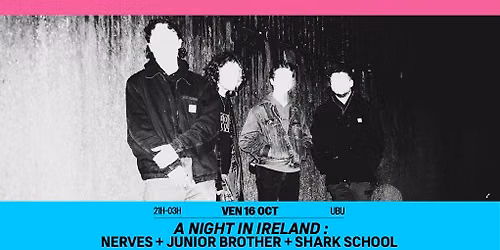 A Night In Ireland : Nerves + Junior Brother + Shark School \/\/ Rennes \u00b7 Ubu