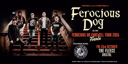 Ferocious Dog + Riskee & The Ridicule at The Fleece, Bristol - Fri 23rd Oct 2026
