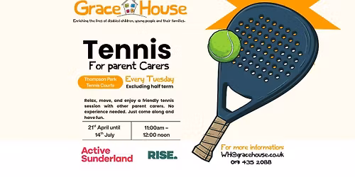  Tennis for parent carers at Thompson Park