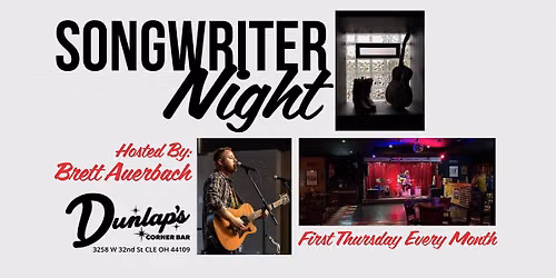 Songwriter Night Hosted by Brett Auerbach Live Music at Dunlap's