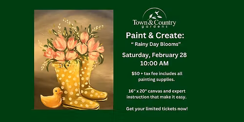 Paint & Create Workshop: "Rainy Day Blooms"