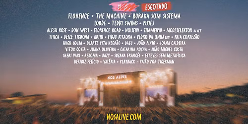 Festival NOS Alive 2026 - Saturday - Florence + The Machine, Lorde and more Tickets — Passeio Marítimo de Algés