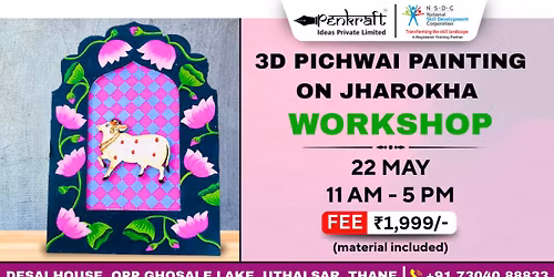 Penkraft 3D Pichwai Painting On Jharokha Workshop