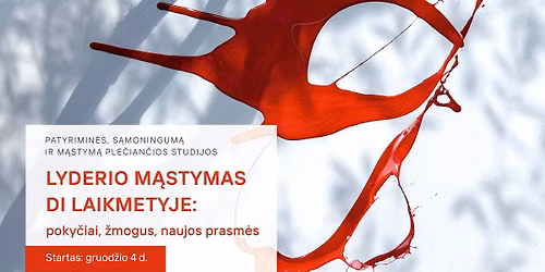 Patyrimin\u0117s studijos \u201eLyderio m\u0105stymas DI laikmetyje: poky\u010diai, \u017emogus, naujos prasm\u0117s\u201c