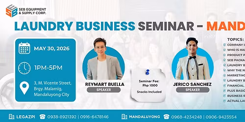 LAUNDRY BUSINESS SEMINAR - MANDALUYONG