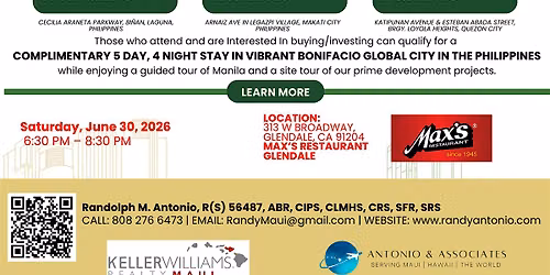 Copy of Free Fil-Am Wealth & Real Estate Workshop:  Invest in the Philippines
