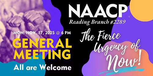 NOVEMBER NAACP GENERAL MEETING