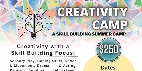 June 8th - June 12th Creativity Summer Camp: Rising 1st - 2nd graders