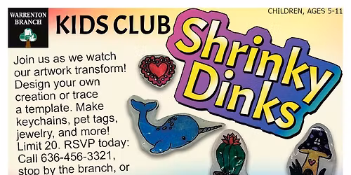 Kids Club Shrinky Dinks