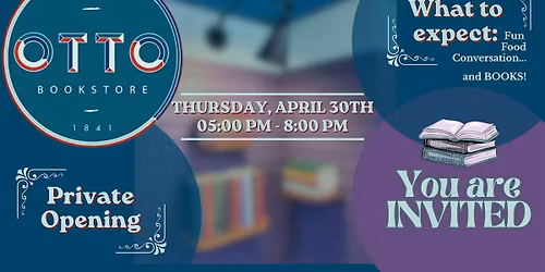 The Otto Bookstore VIP Event!