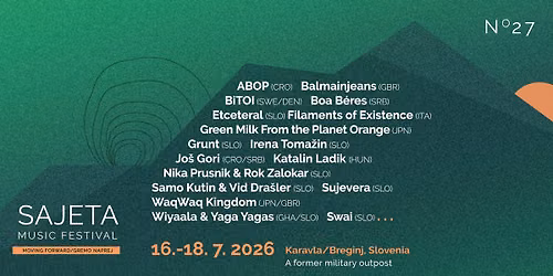 27th SAJETA MUSIC FESTIVAL, KARAVLA-BREGINJ, SLOVENIA