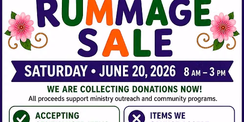 Calvary Community rummage sale !! 