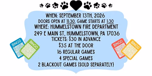2nd Annual Woofs and Wags Bingo