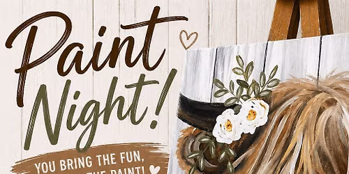 Highland cow paint night 