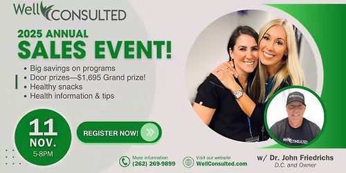 WellConsulted's Annual Sales Event!