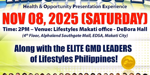 MANILA MEGA HOPE - NOVEMBER 8, 2025