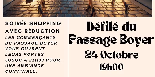 Soir\u00e9e Shopping + D\u00e9fil\u00e9 de mode