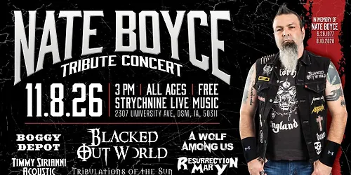 NATE BOYCE TRIBUTE CONCERT