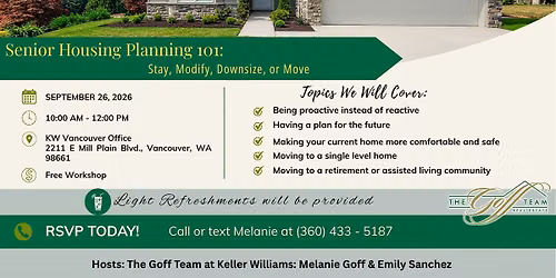 Senior Housing Planning 101: Stay, Modify, Downsize or Move