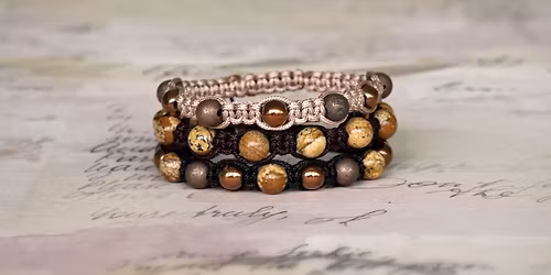 Micro Macrame - Beaded Bracelet