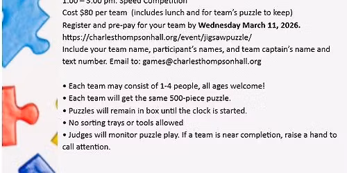 Lunch & Jigsaw Puzzle Contest!