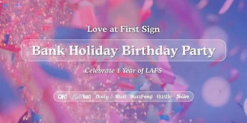 Leamington Spa Bank Holiday Singles Party | Hart + Co | Love at First Sign