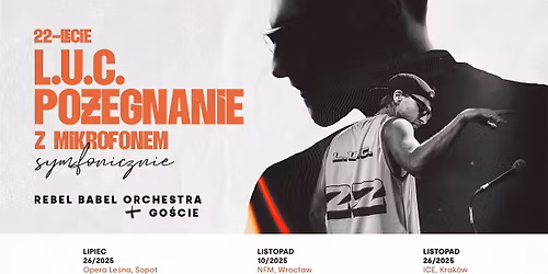L.U.C. Po\u017cegnanie z mikrofonem, symfonicznie. Go\u015bcinnie: O.S.T.R., Grubson, Abradab