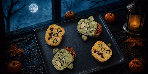 Kazari Maki Zushi: Decorative Sushi Roll Workshop \u2013 Jack-o'-Lantern & Frankenstein