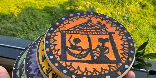 Warli Art Coasters Paint & Sip
