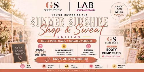 Glute Studio Booty Pump Summer Sunshine Vendor Event
