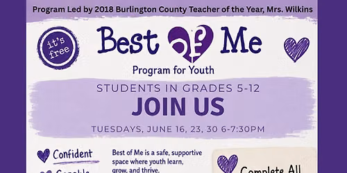 Best of Me, Character Development Program (Ages 13-17)
