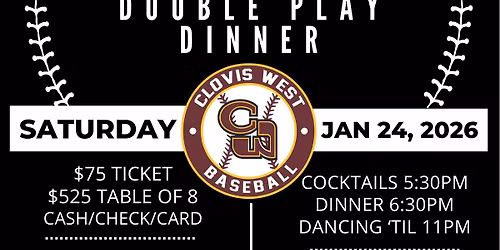 Clovis West Baseball Double Play Dinner