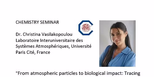 Chemistry Seminar: Dr. Christina Vasilakopoulou