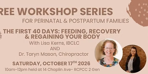 FREE WORKSHOP: The First 40 Days: Feeding, Recovery & Regaining Your Body