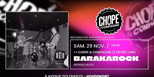 CONCERT 🎤 | BARAKAROCK // Chope & Compagnie