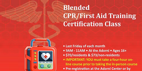 Blended CPR and First Aid Training Certification Class 