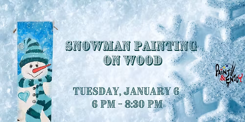 Snowman Painting on Wood