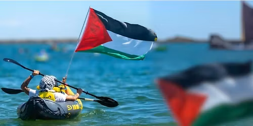 PADDLE OUT for Palestine - People\u2019s Blockade of Newcastle Port