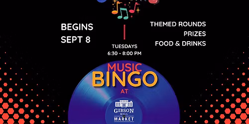 Monday Night Music Bingo