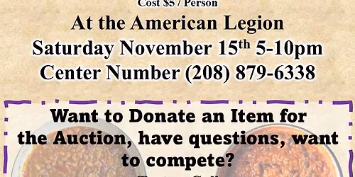 Annual Chili Cook-Off & Auction