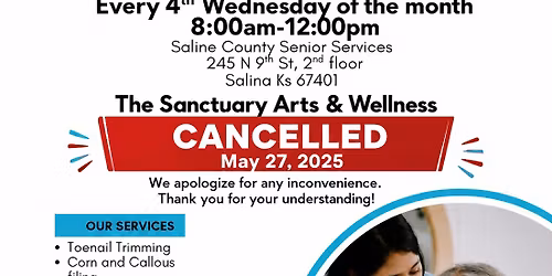 The Sanctuary Monthly Foot Care Clinic at The Salina Senior Center