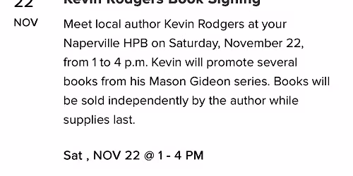 BOOK SIGNING! Half Price Books - Naperville 