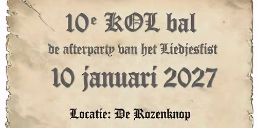 10e KOL bal de afterparty van het Liedjesfist