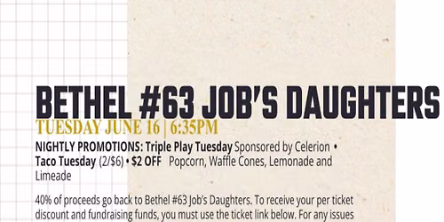 Enjoy Baseball fun with your family and Bethel #63!